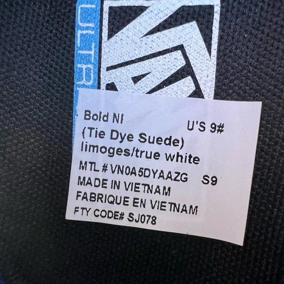 VANS bold ni tie dye suede sneakers NWT sz mens 9 sz woman’s 10.5!! - Picture 15 of 15
